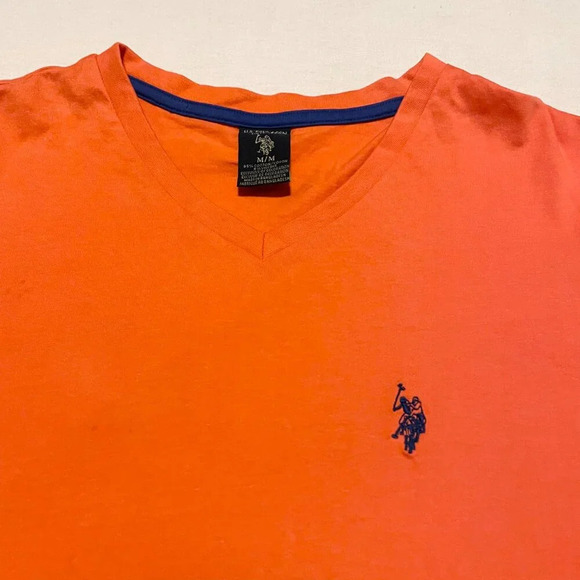 US Polo Assn Orange Mens Tshirt Mens Medium Shirt - Picture 2 of 16